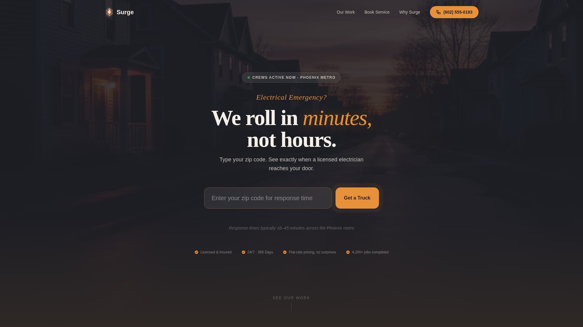 Surge - Rapid Electrical Landing Page Template