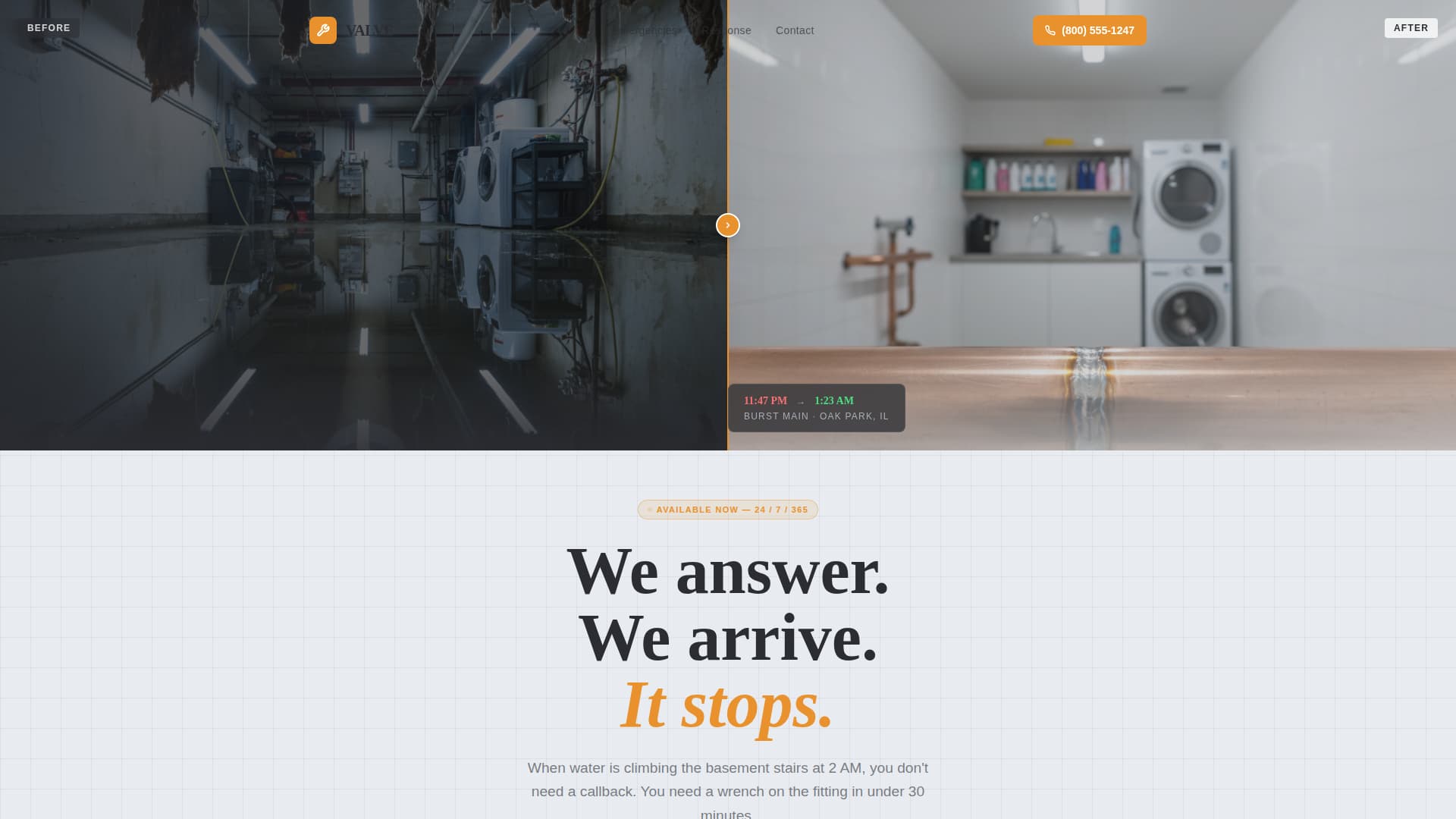 Valve - Urgent Plumbingservice Landing Page Template