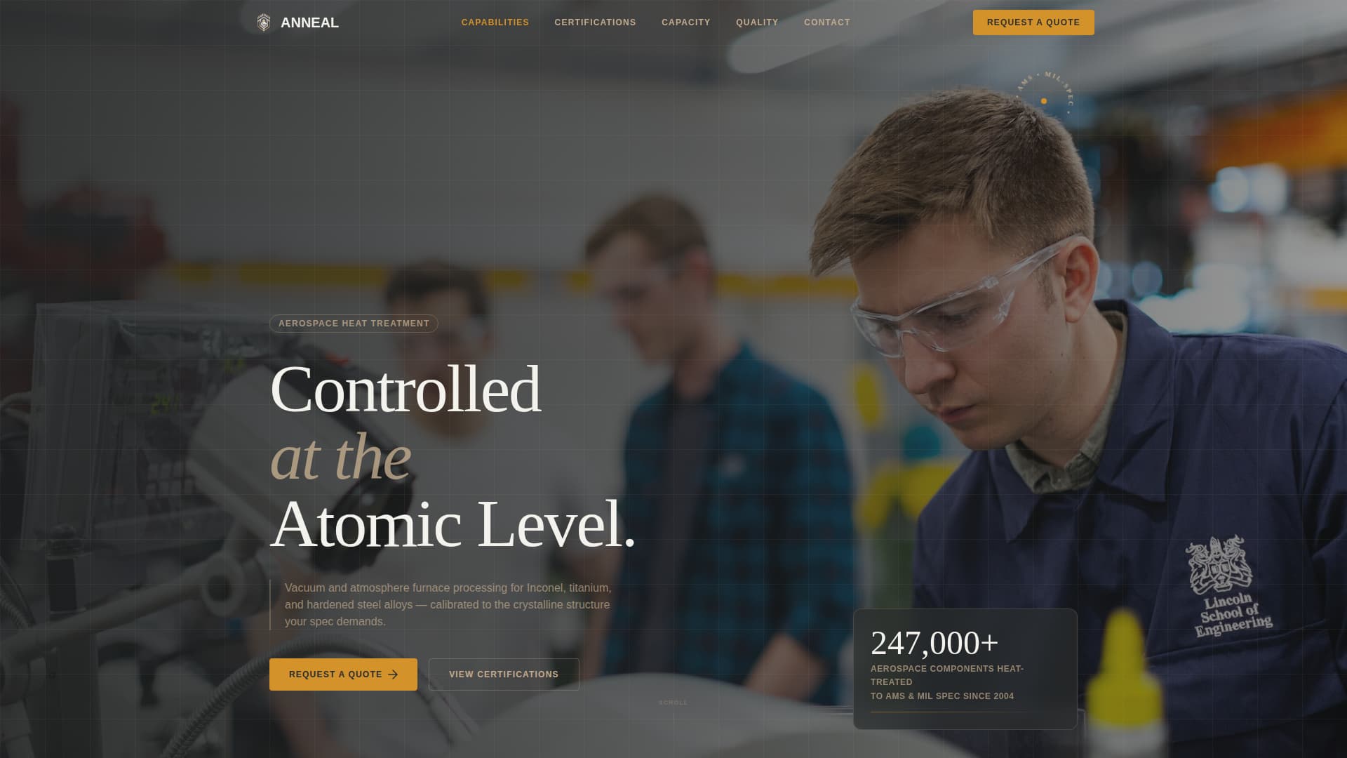 Anneal - Precision Defense Landing Page Template