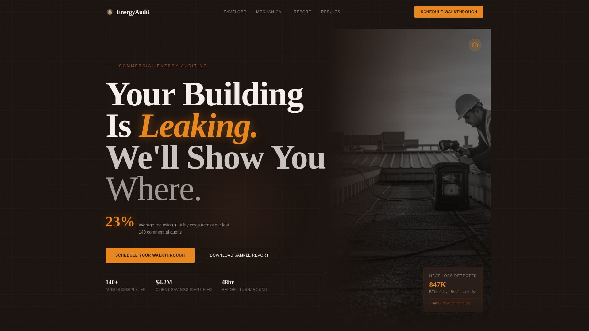 Audit - Precision Energyaudit Landing Page Template