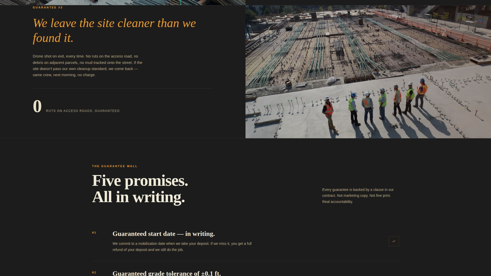 Trench - Guaranteed Excavation Landing Page Template