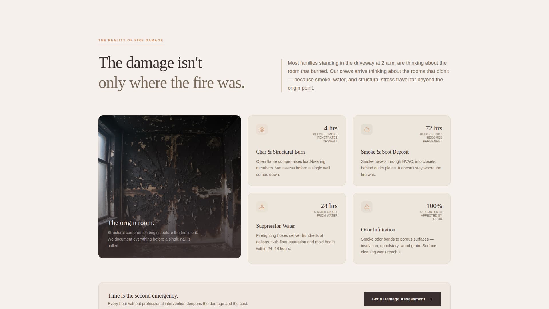 Restore - Trusted Firedamage Landing Page Template