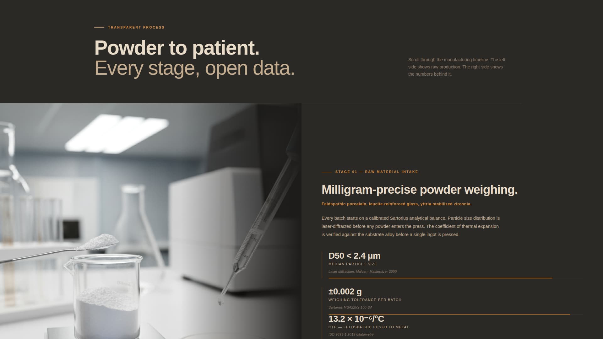 Fired - Precision Dentalceramics Landing Page Template