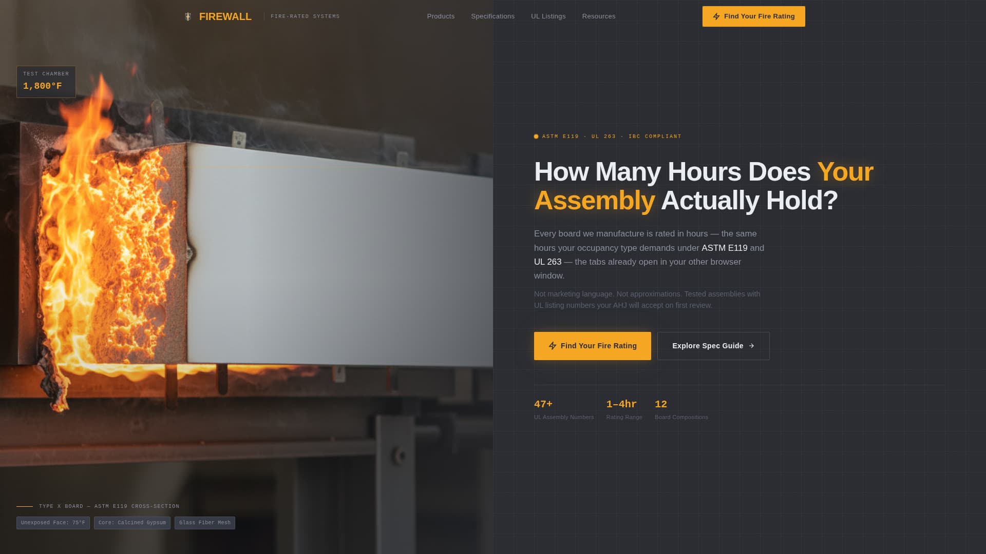 Firewall - Precision Firerated Landing Page Template