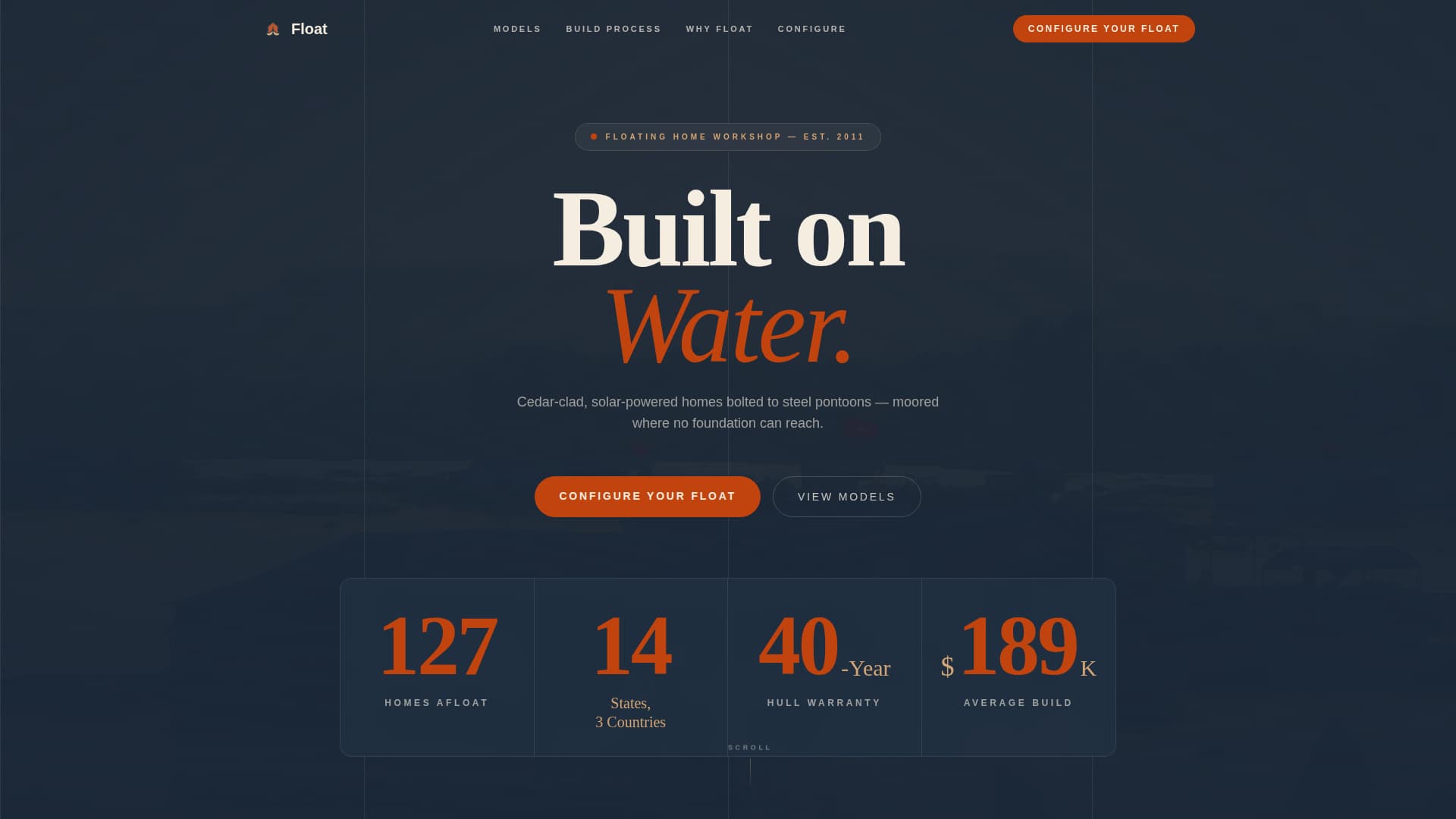 Float - Proven Floatinghome Landing Page Template