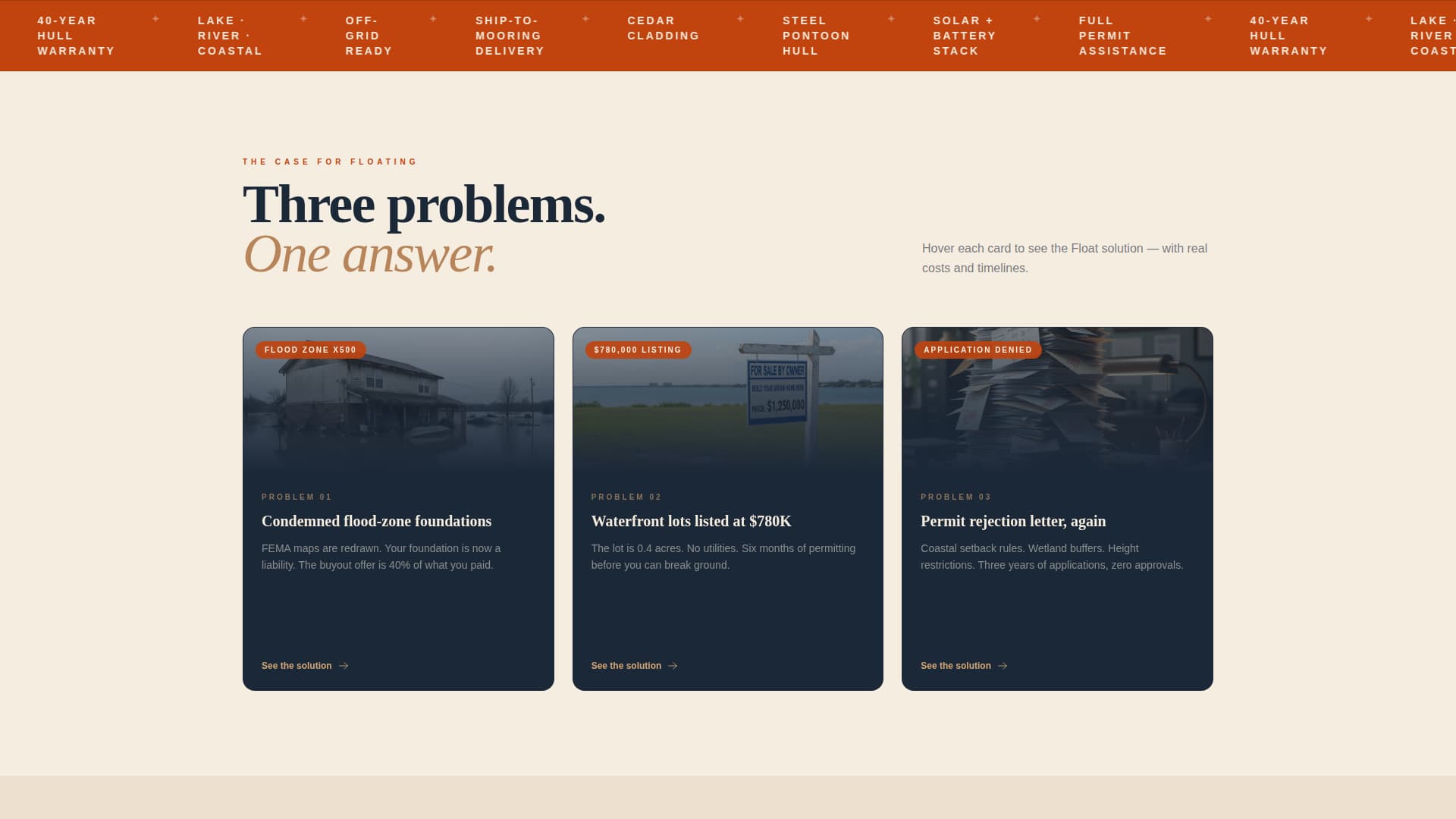 Float - Proven Floatinghome Landing Page Template