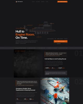 Drydock - Industrial Shiprepair Landing Page Template