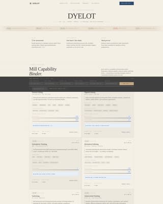Dyelot - Precision Finishing Landing Page Template