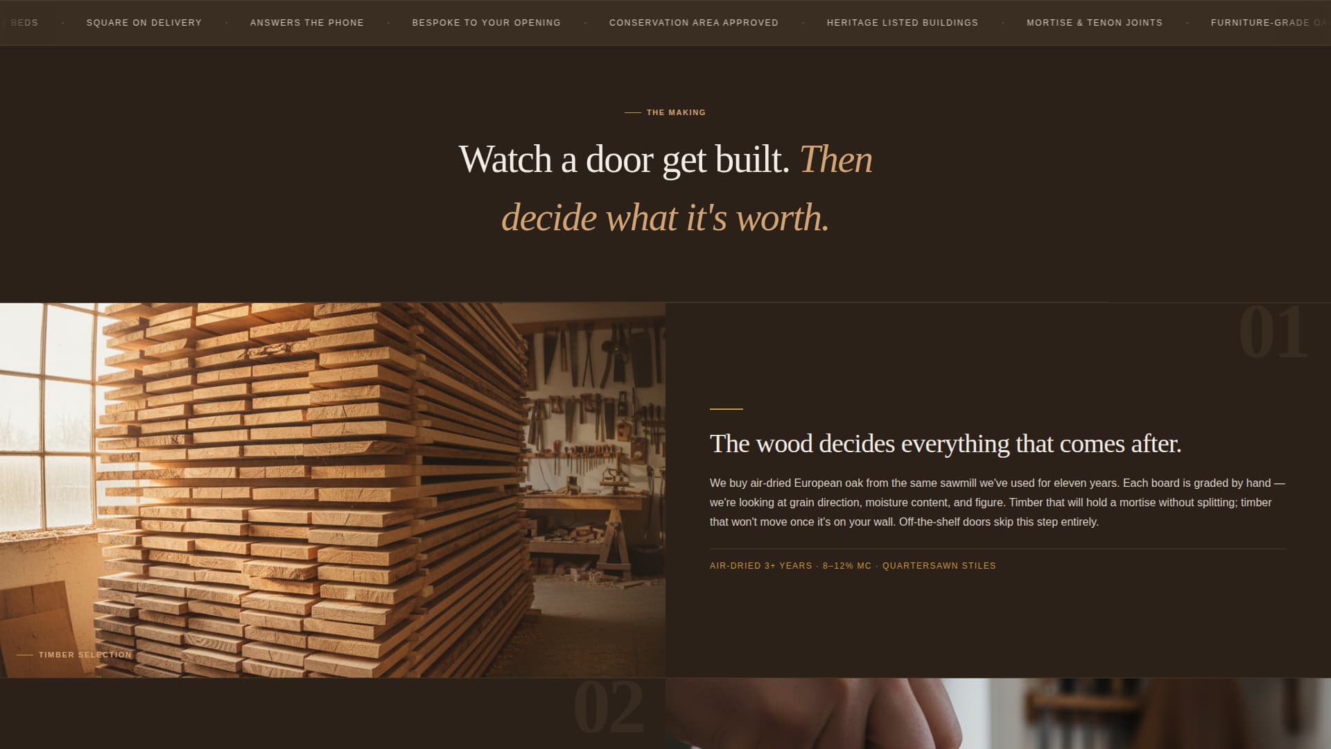 Joinery - Handcrafted Frenchdoor Landing Page Template