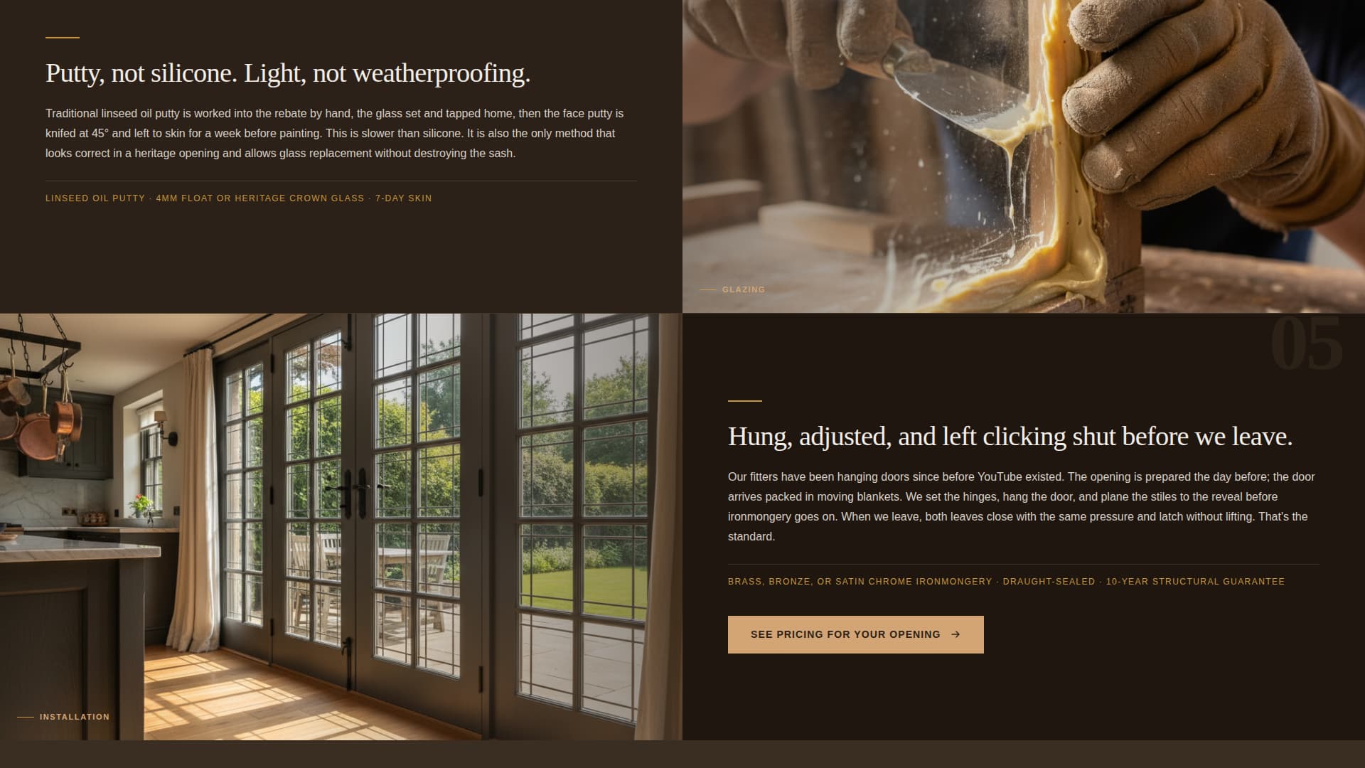Joinery - Handcrafted Frenchdoor Landing Page Template
