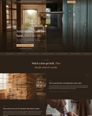 Joinery - Handcrafted Frenchdoor Landing Page Template