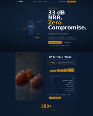 Shield - Precision Earprotection Landing Page Template