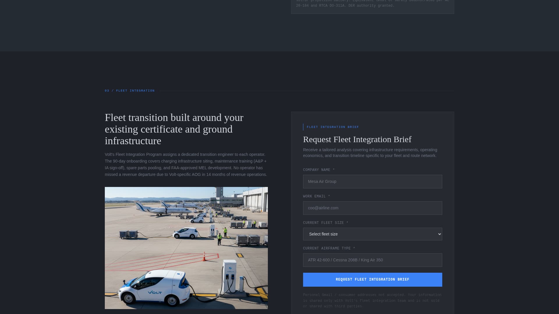 Volt - Precision Aircraft Landing Page Template