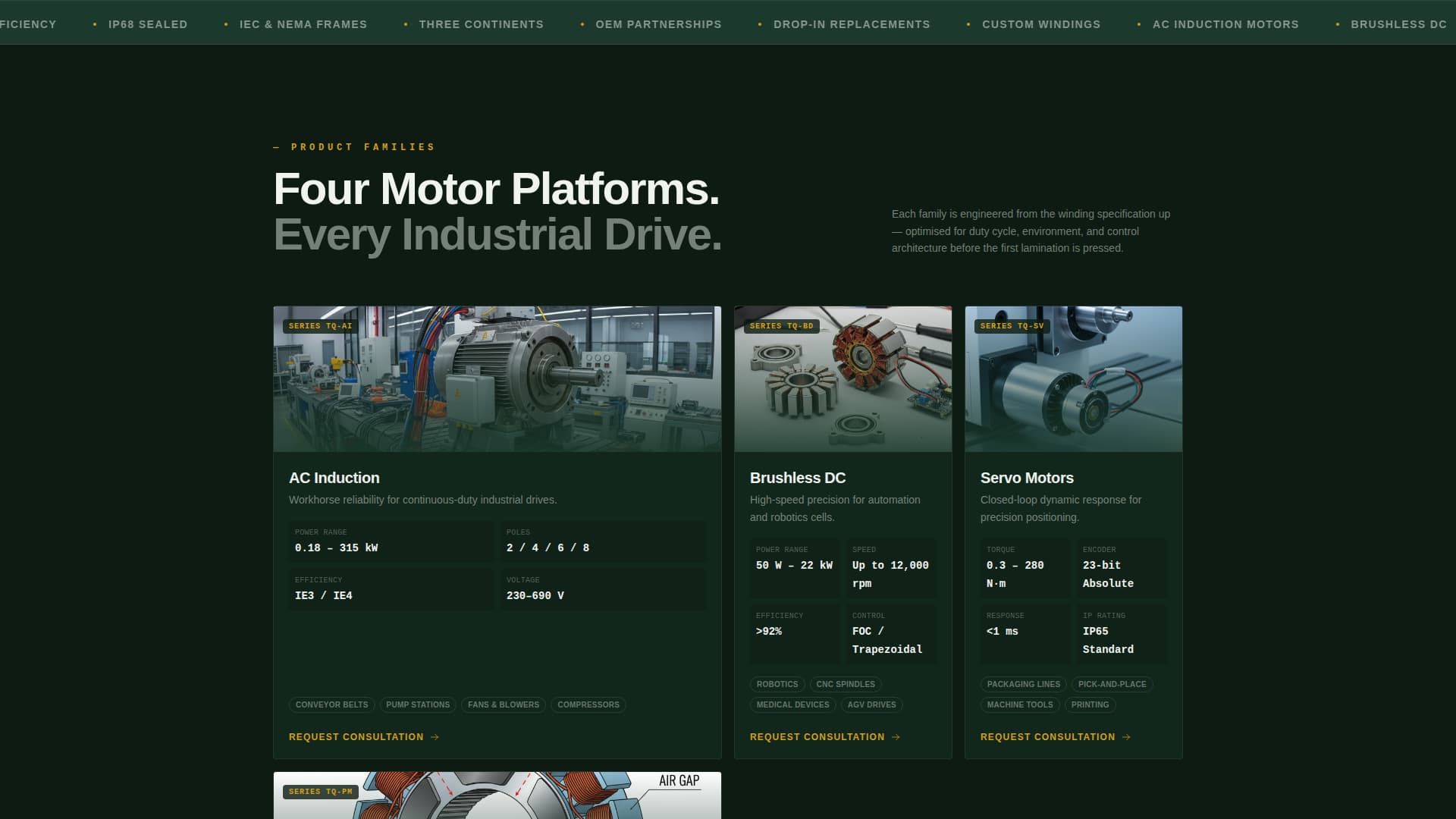 Torque - Precision Motor Landing Page Template
