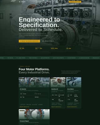 Torque - Precision Motor Landing Page Template