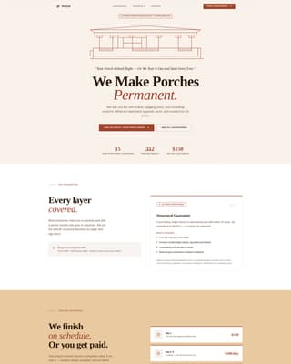 Porch - Guaranteed Renovation Landing Page Template
