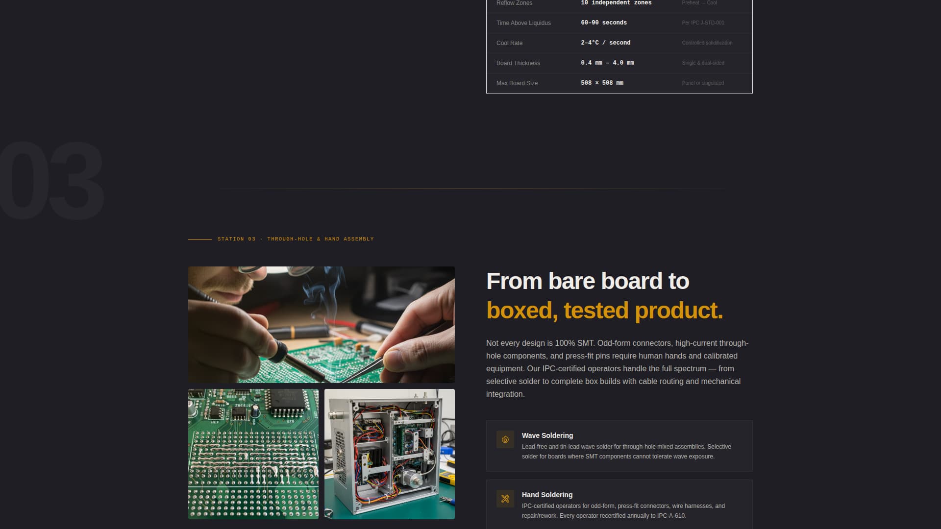Assemble - Precision Electronics Landing Page Template