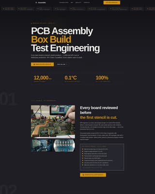 Assemble - Precision Electronics Landing Page Template