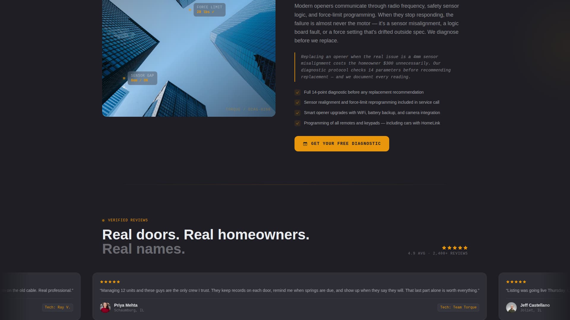 Torque - Precision Garagedoor Landing Page Template
