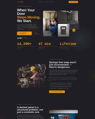 Torque - Precision Garagedoor Landing Page Template