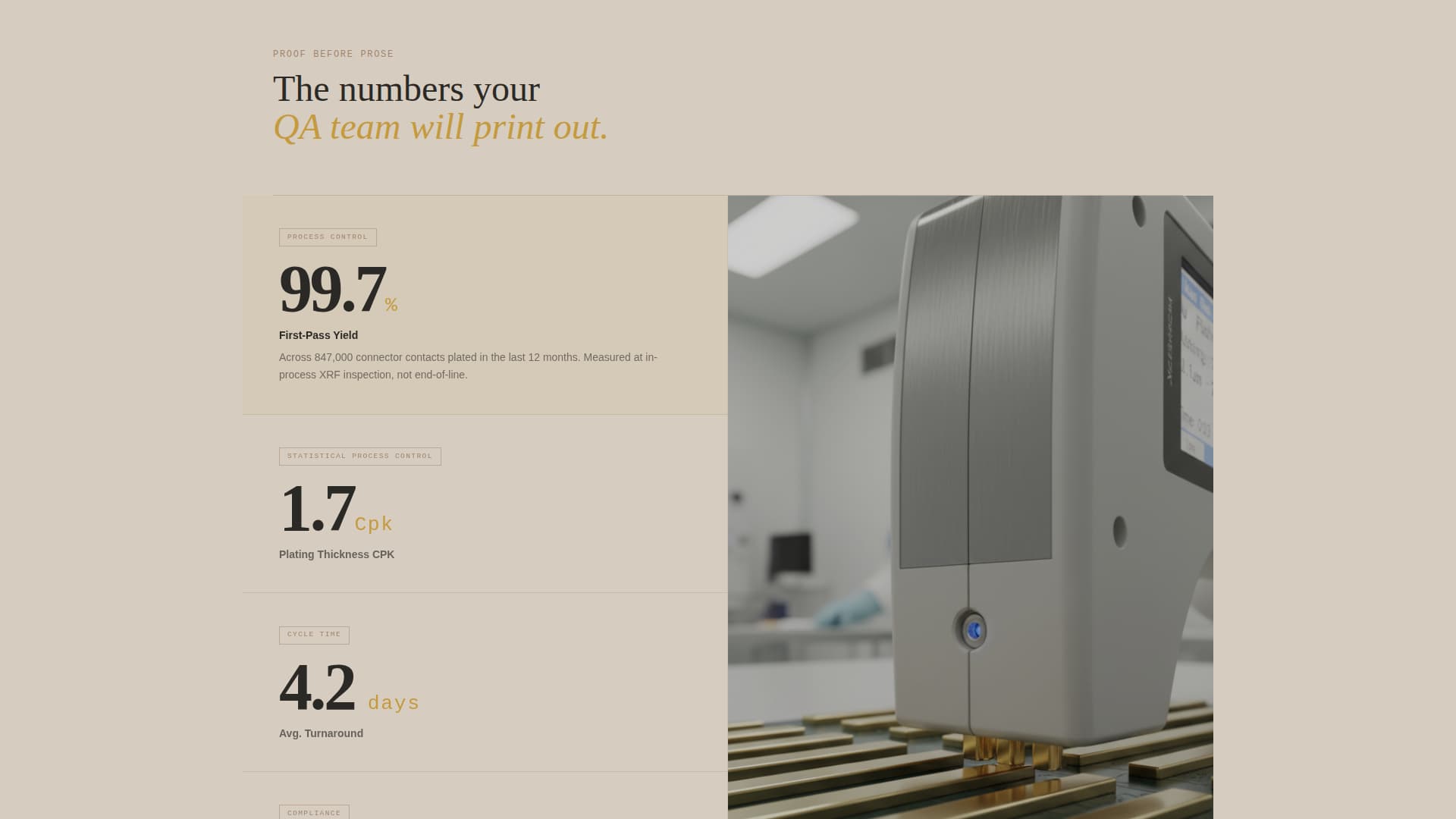 Substrate - Precision Finishing Landing Page Template