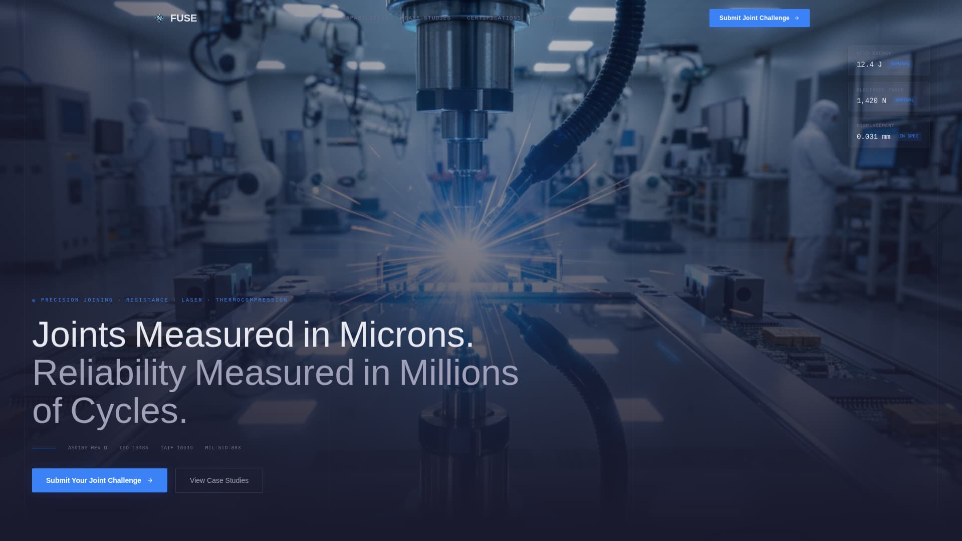 Fuse - Precision Electronics Landing Page Template