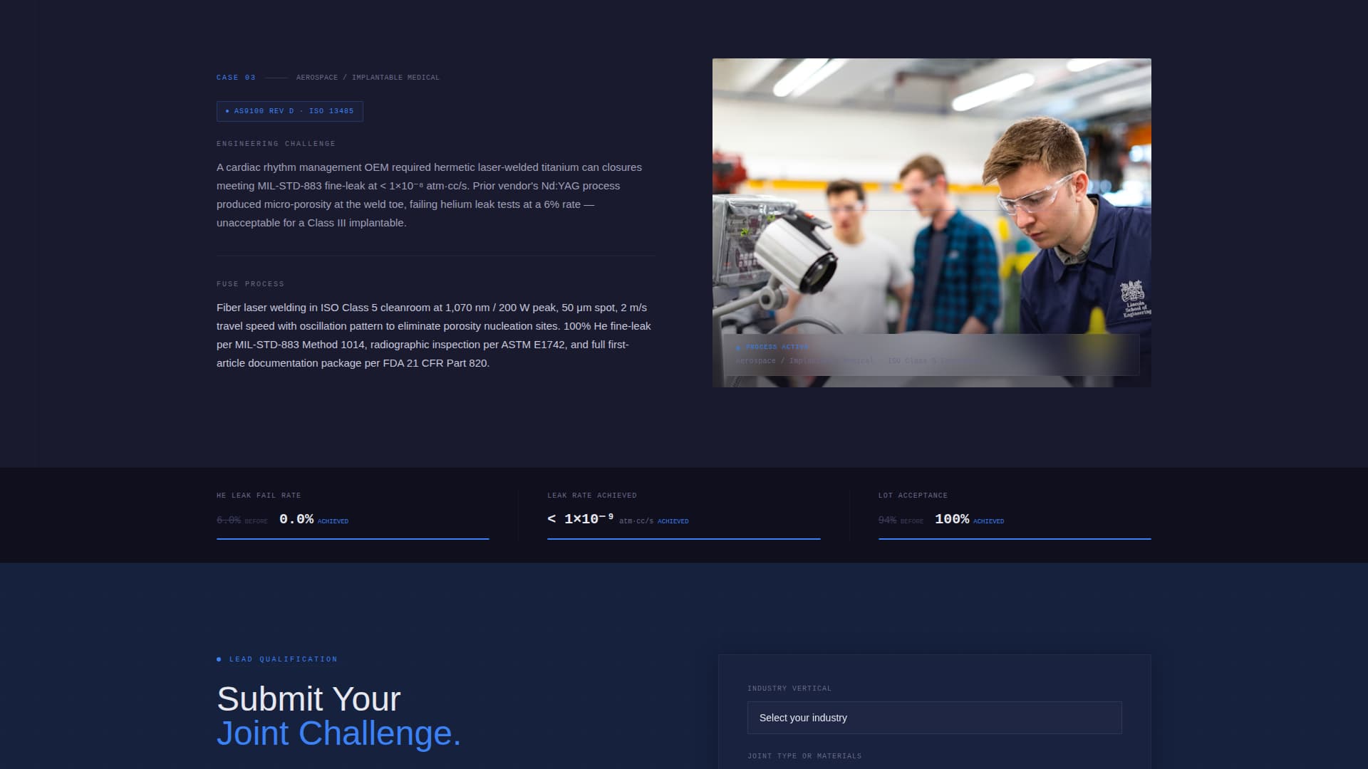 Fuse - Precision Electronics Landing Page Template