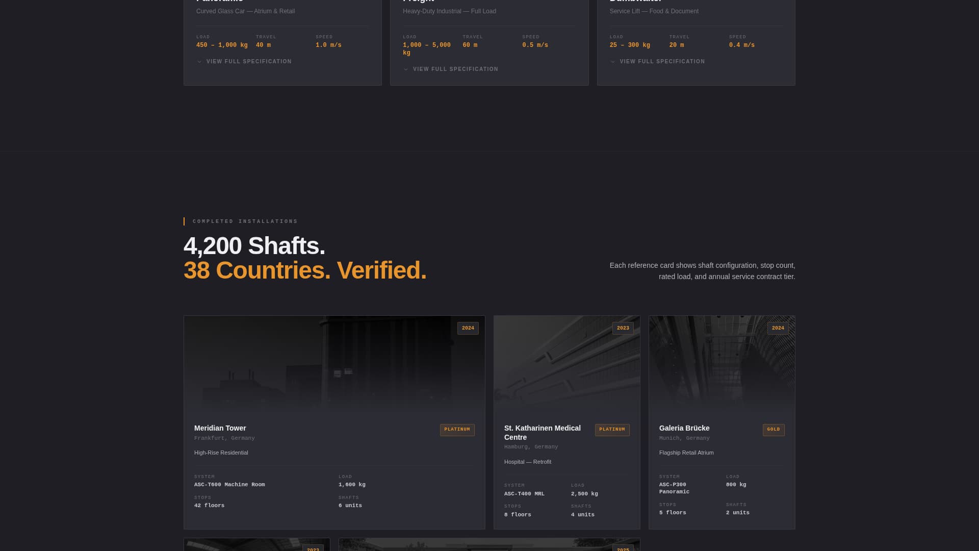 Ascend - Highspecification Elevatormanufacturer Landing Page Template