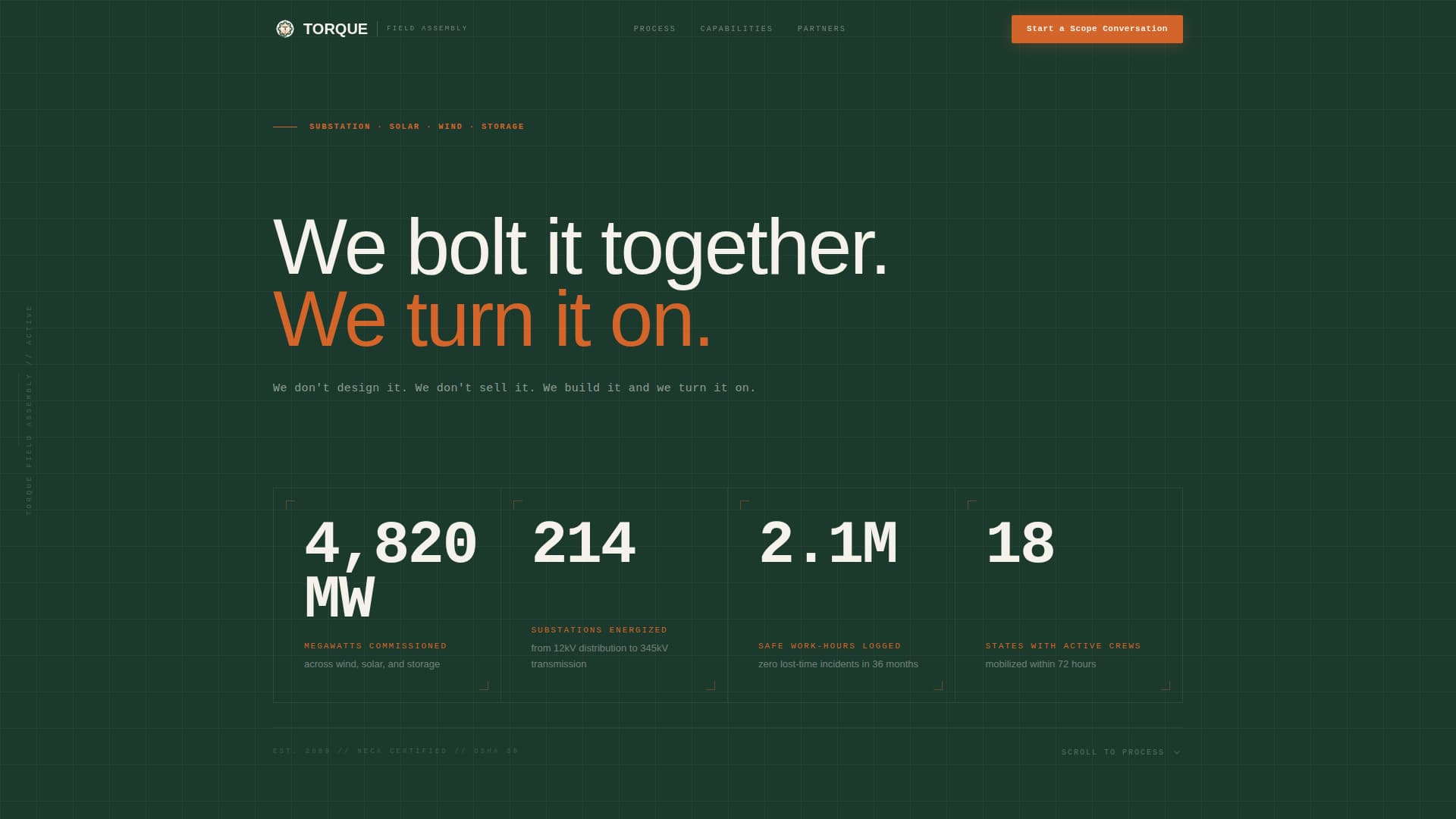 Torque - Precision Energyassembly Landing Page Template