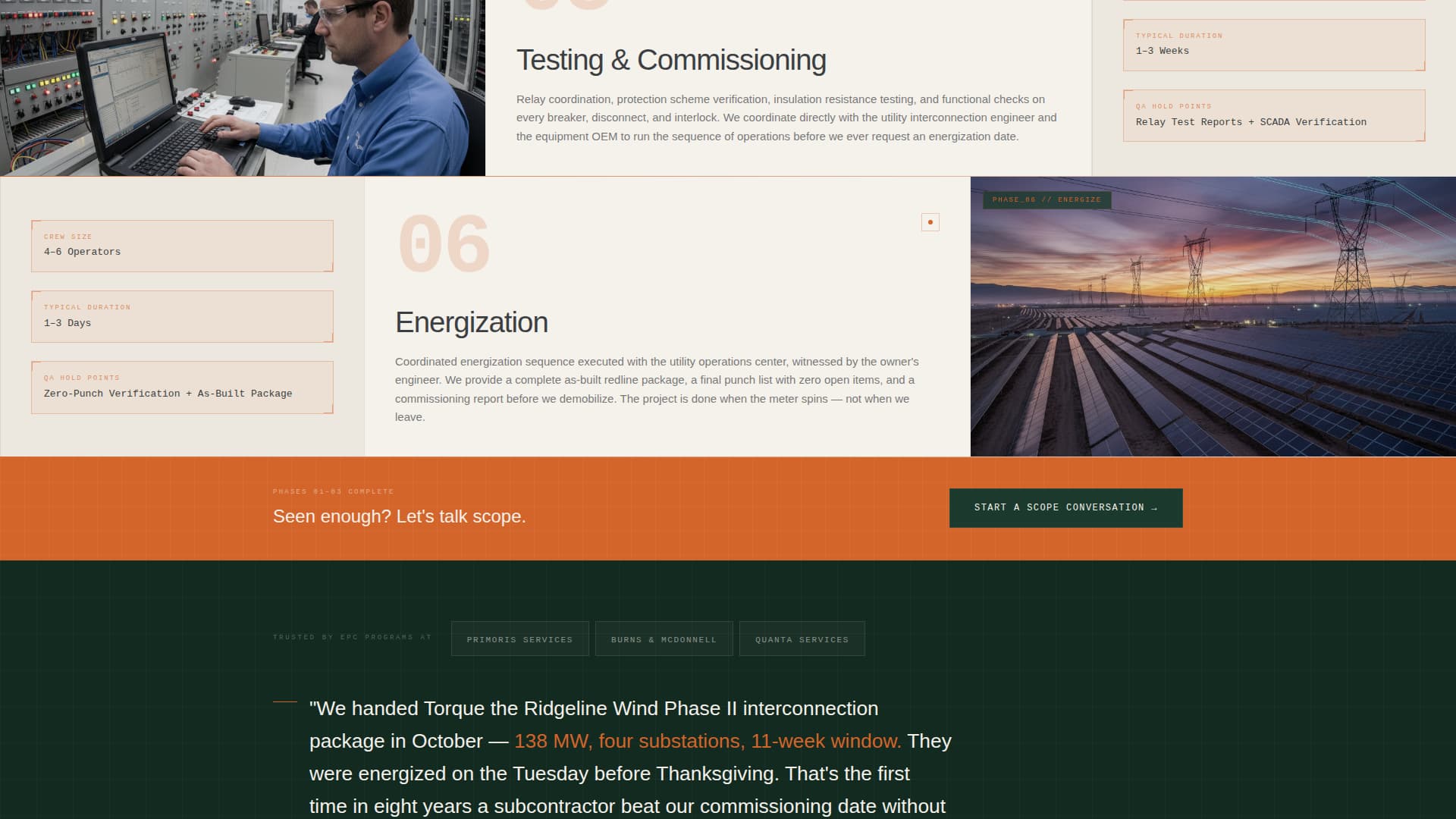 Torque - Precision Energyassembly Landing Page Template