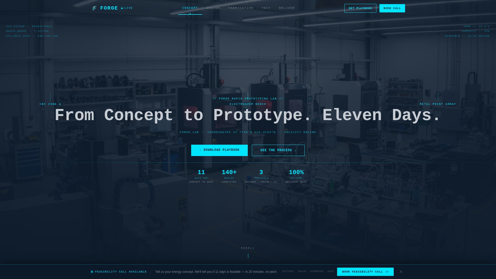Forge - Rapid Energyprototyping Landing Page Template