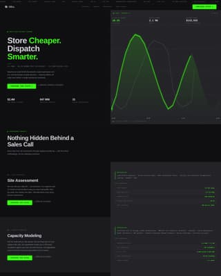 Cell - Industrial Energy Storage Landing Page Template