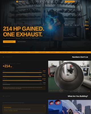 Exhaustforge - Highperformance Fabrication Landing Page Template