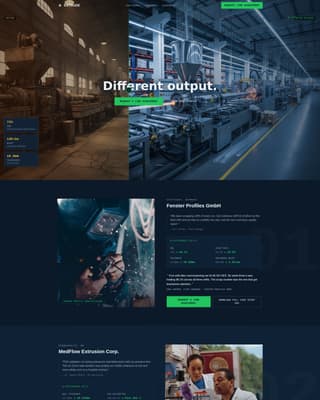 Extrude - Precision Extrusionequipment Landing Page Template