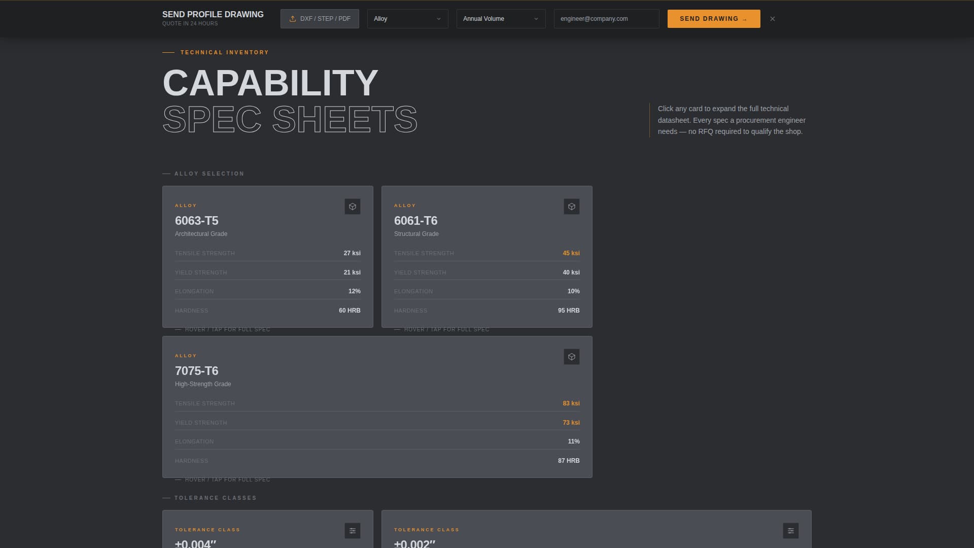 Extrude - Precision Extrusion Landing Page Template