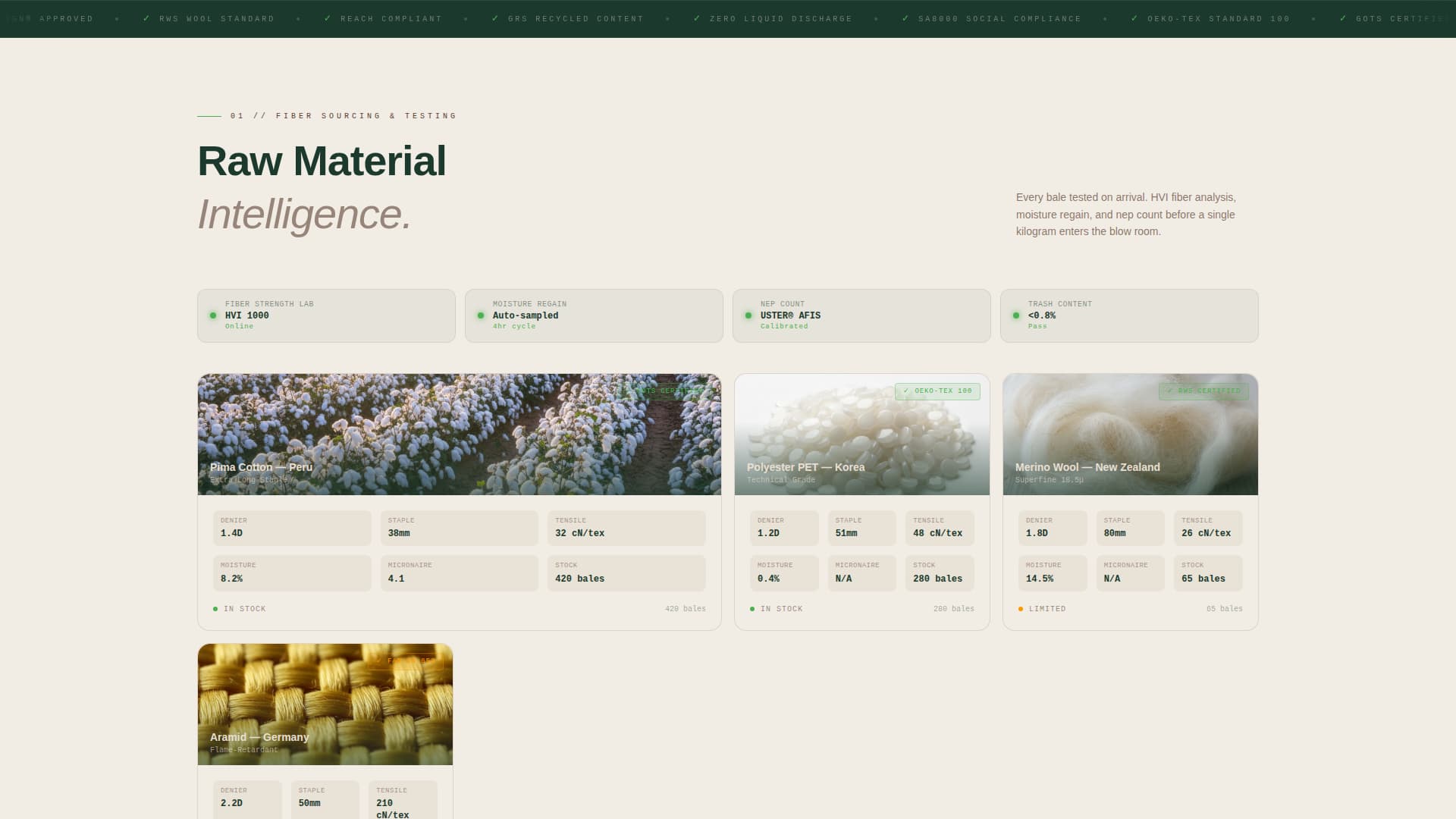 Loom - Precision Fabric Landing Page Template