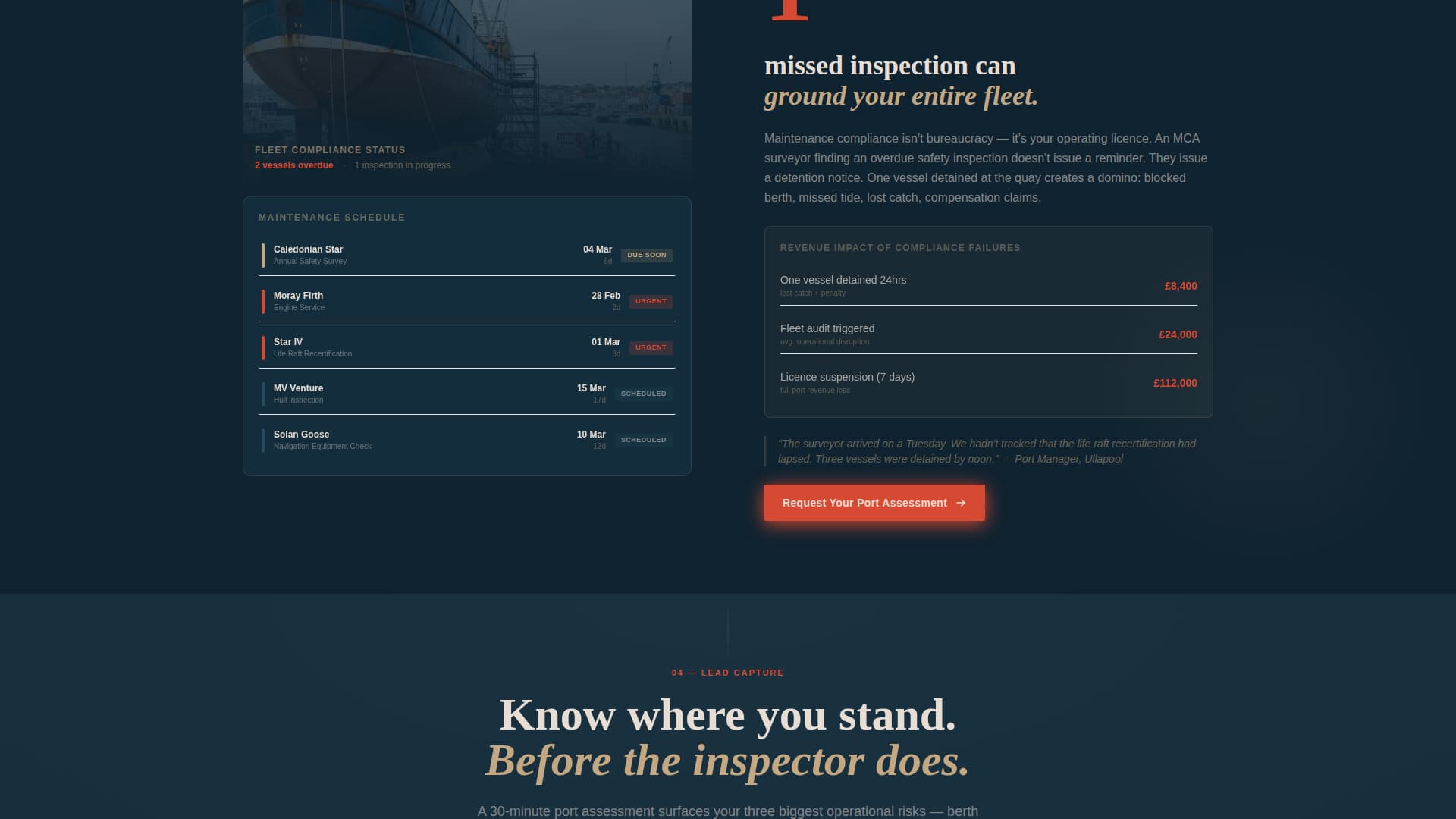 Berth - Authoritative Harbor Landing Page Template