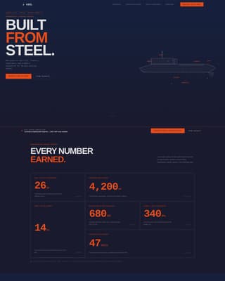 Keel - Precision Shipbuilding Landing Page Template