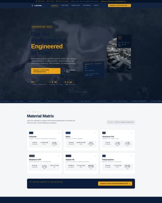 Laminate - Precision Packaging Landing Page Template