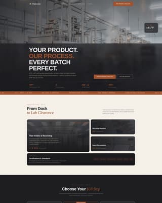 Pasteurize - Precision Heattreatment Landing Page Template
