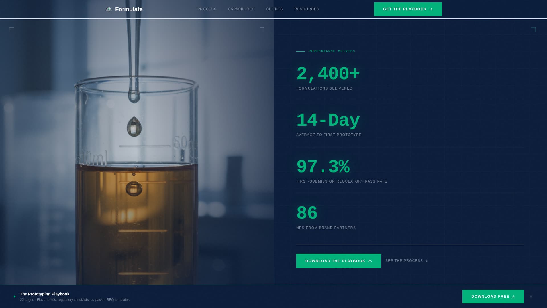 Formulate - Precision Prototyping Landing Page Template