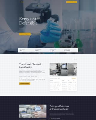 Assay - Precision Foodtesting Landing Page Template