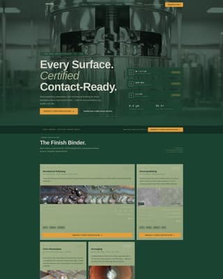 Anodize - Precision Finishing Landing Page Template
