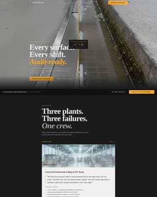 Sanitation - Industrial Foodprocessing Landing Page Template