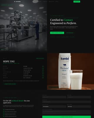 Extrude - Certified Foodgrade Landing Page Template