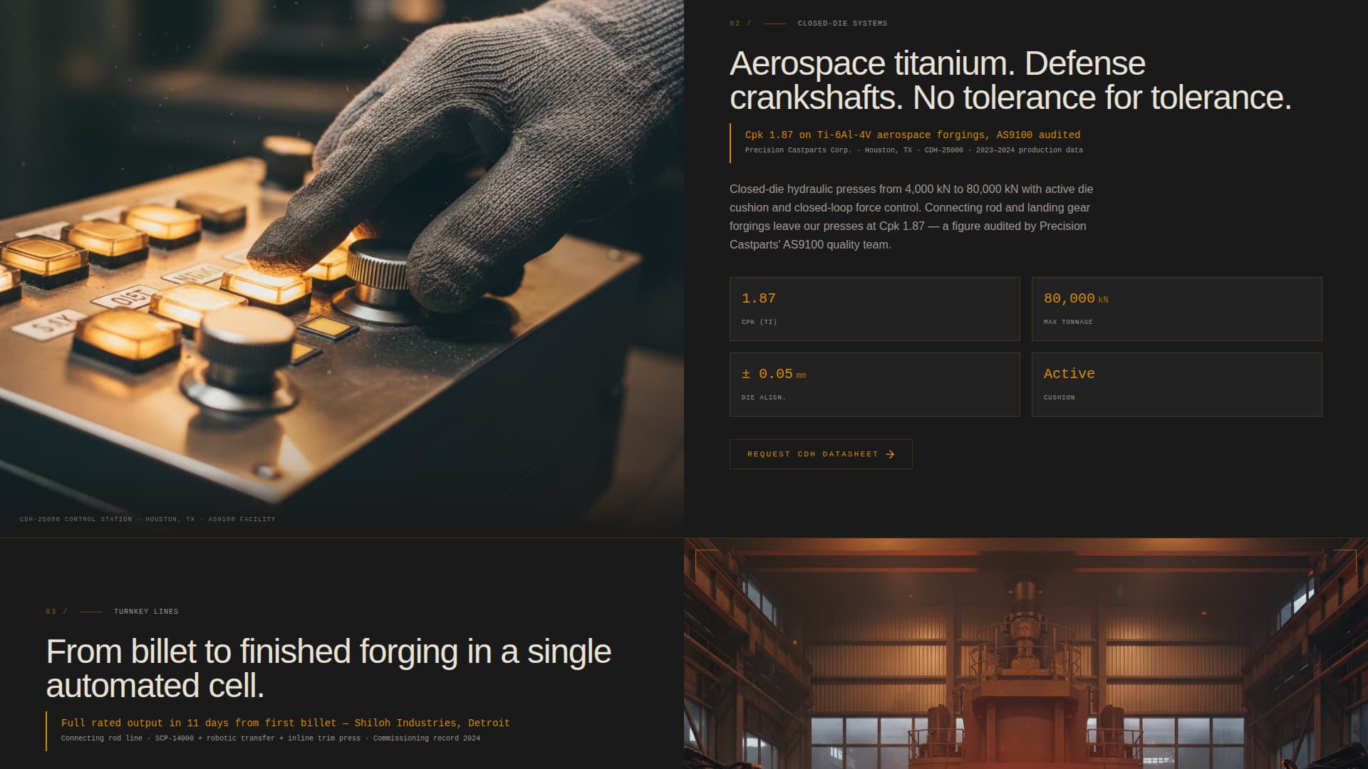 Anvil - Precision Forgingequipment Landing Page Template