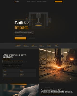 Anvil - Precision Forgingequipment Landing Page Template