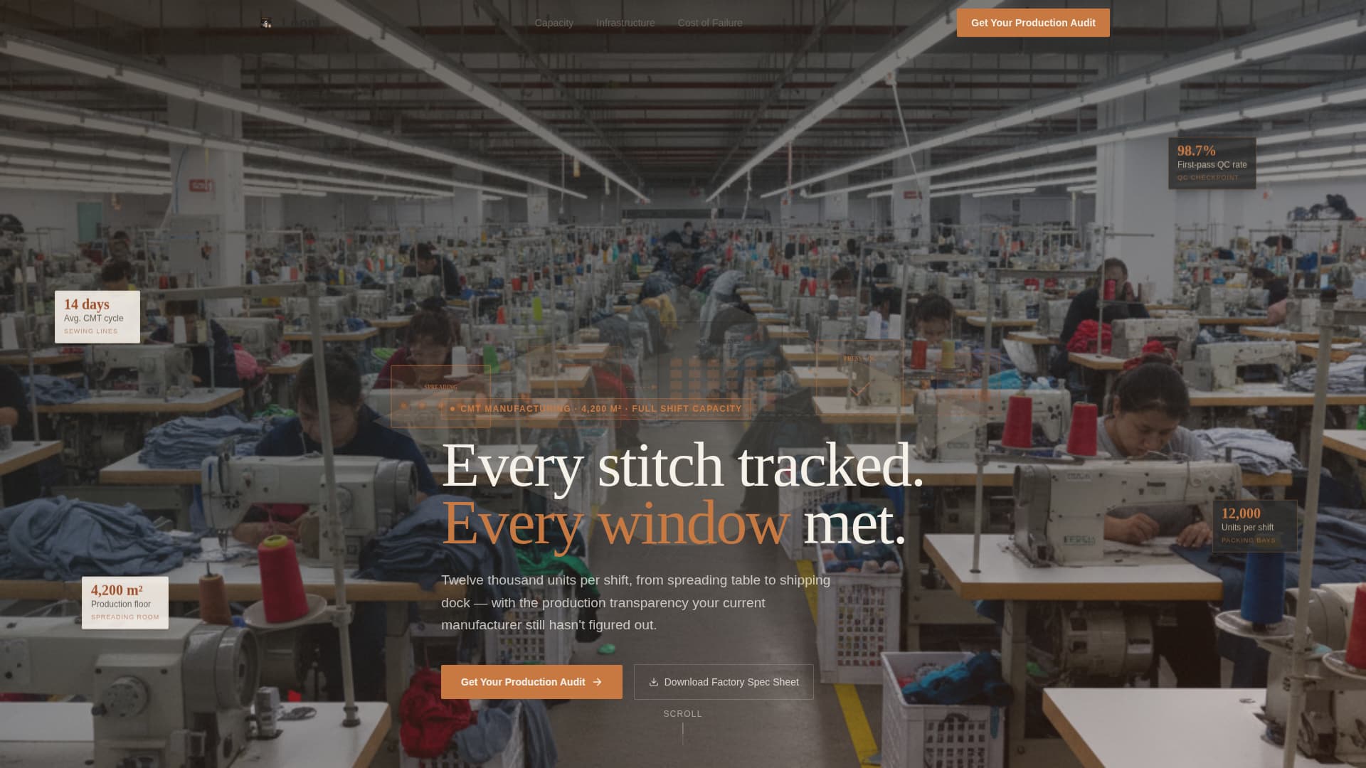 Loom - Precision Garmentfactory Landing Page Template