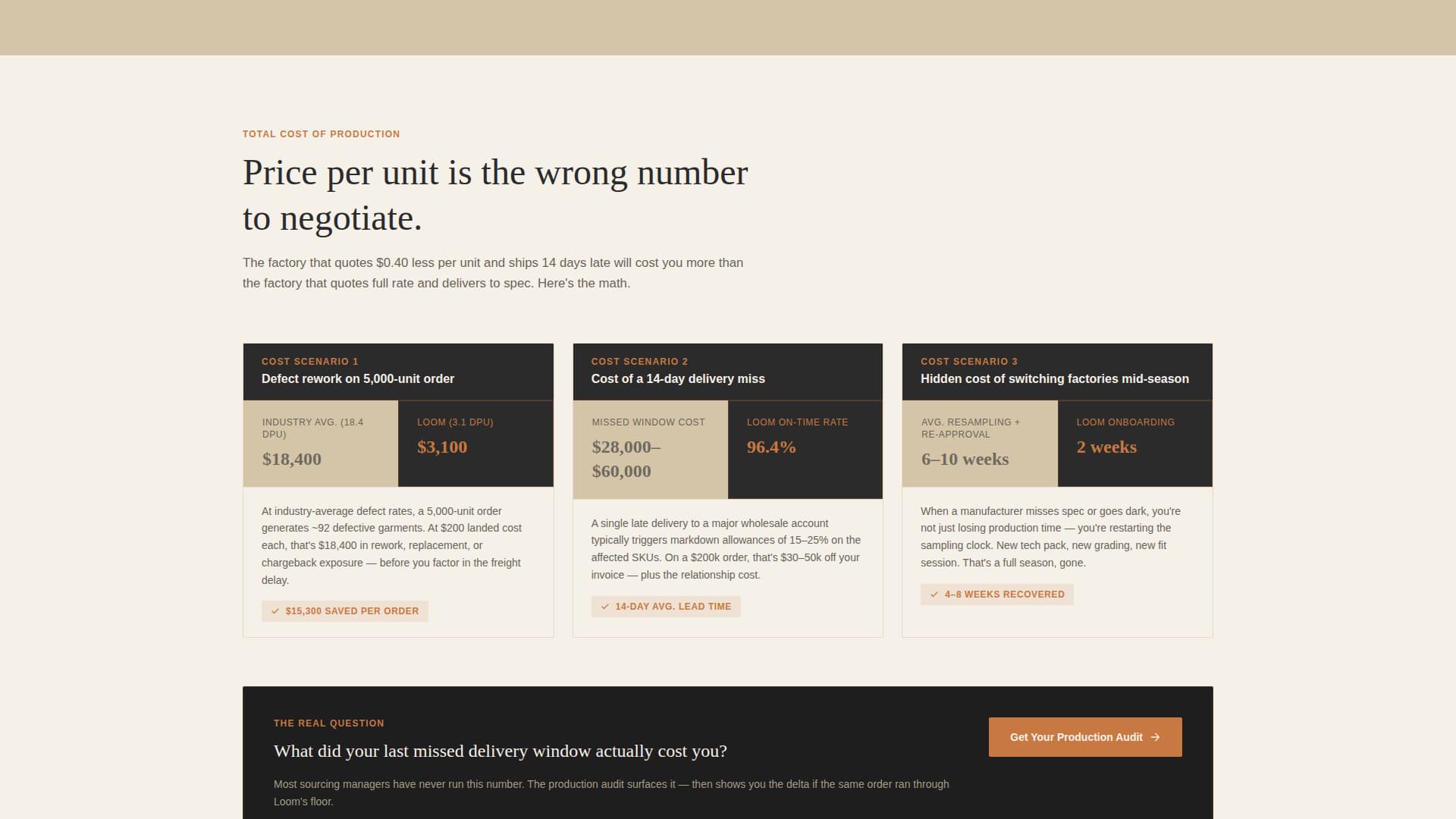 Loom - Precision Garmentfactory Landing Page Template