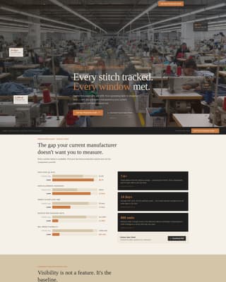 Loom - Precision Garmentfactory Landing Page Template